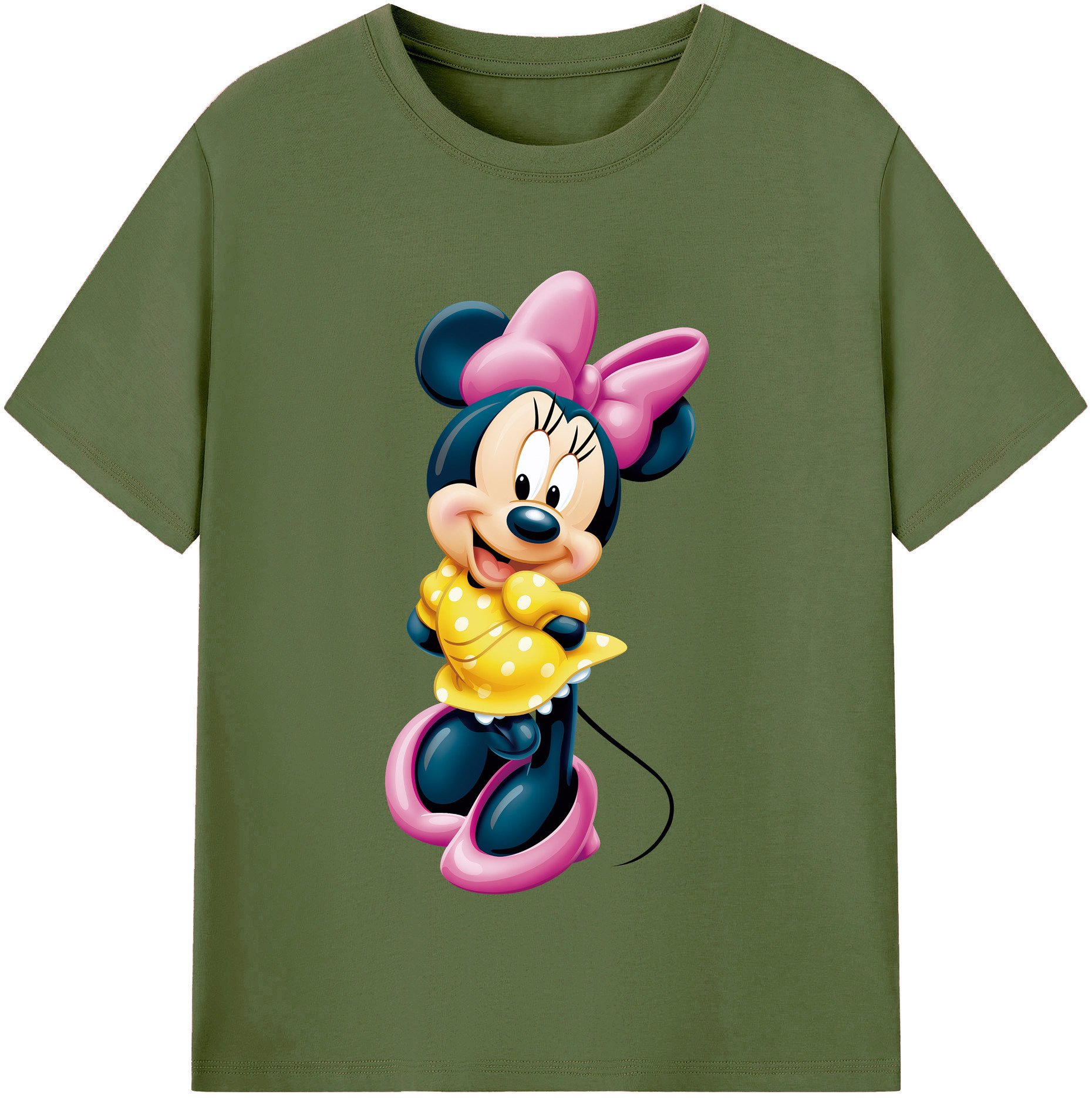 （画像用） ミッキーマウス Mickey Mouse 綿100％半袖Tシャツ（フロントプリント）